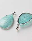 Colgante Amazonita Lagrima - Metal