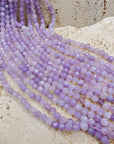 Calcedonia lavanda - Hilo 4 mm facetada