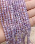 Calcedonia lavanda - Hilo 4 mm facetada