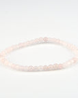 Pulsera Cuarzo Rosa - Bola 4mm (Goma)