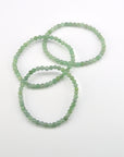 Pulsera Aventurina verde - Bola 4mm (Goma)