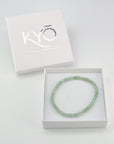 Pulsera Aventurina verde - Bola 4mm (Goma)