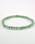 Pulsera Aventurina verde - Bola 4mm (Goma)