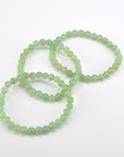Pulsera Aventurina verde - Bola 6mm (Goma)