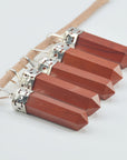 Colgante Jaspe Rojo - Punta - Metal