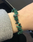 Pulsera Malaquita - Chip (Goma)