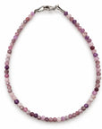 Pulsera Lepidolita 2 mm Facetada - Plata