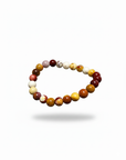 Pulsera Jaspe Mookaita - 6 mm bola goma
