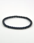 Pulsera Turmalina Negra - Bola 4mm (Goma)