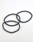 Pulsera Turmalina Negra - Bola 4mm (Goma)