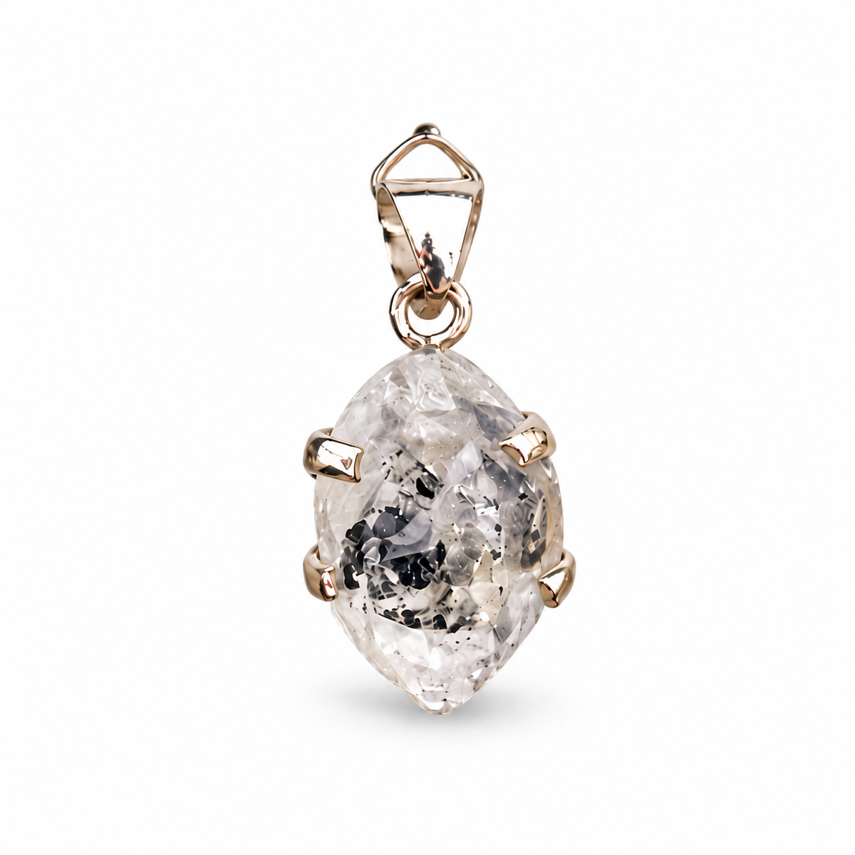 Colgante Cuarzo Herkimer - Plata