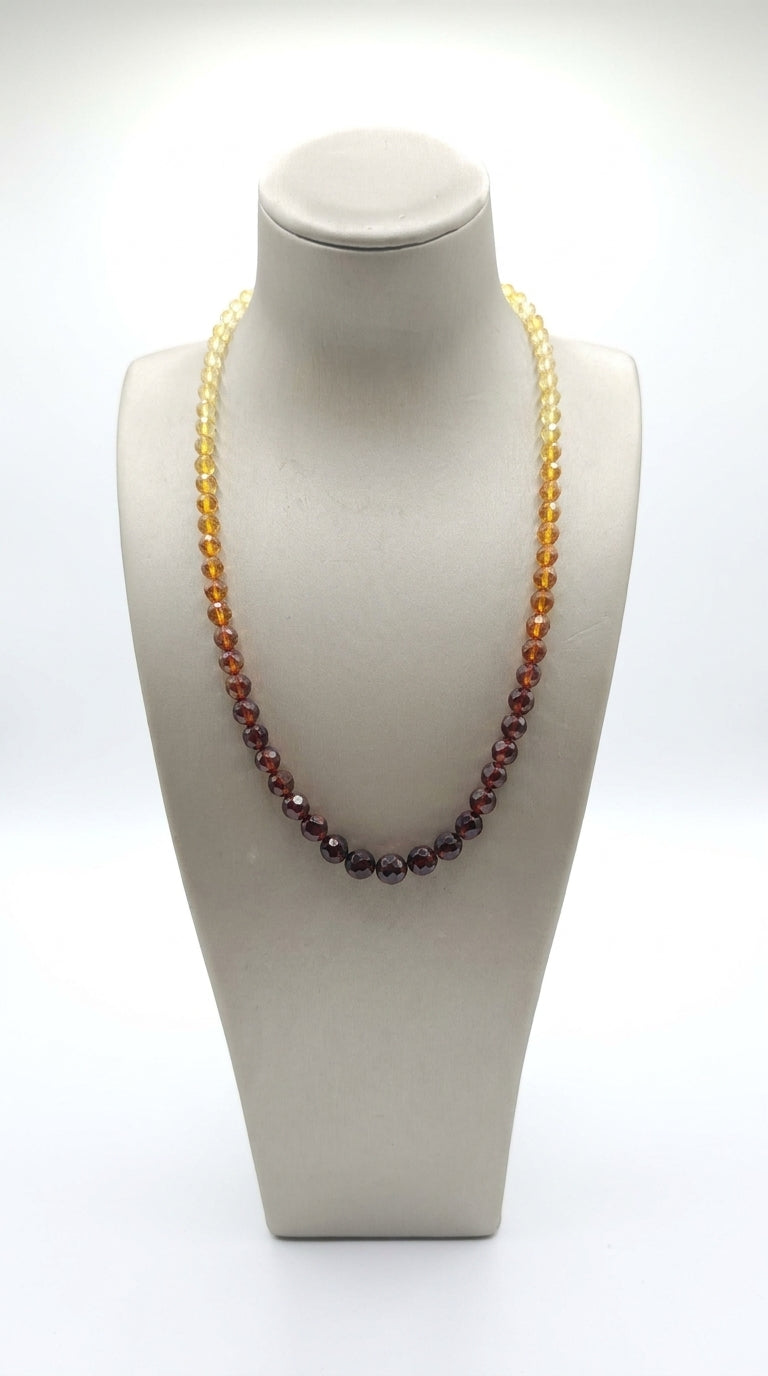 Collar Ambar Facetado