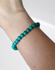 Pulsera Crisocola - bola 6mm (goma)