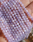 Calcedonia lavanda - Hilo 4 mm facetada