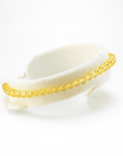 Pulsera Citrino - bola 4 mm - Plata