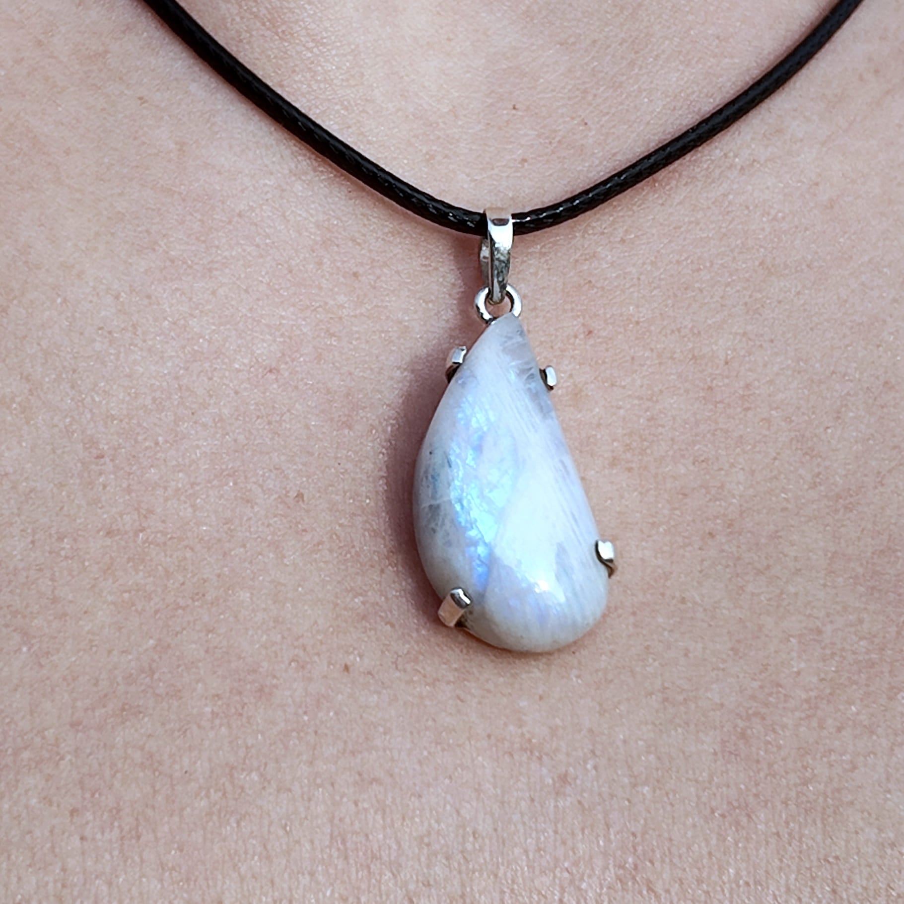 Colgante Piedra Luna - Plata
