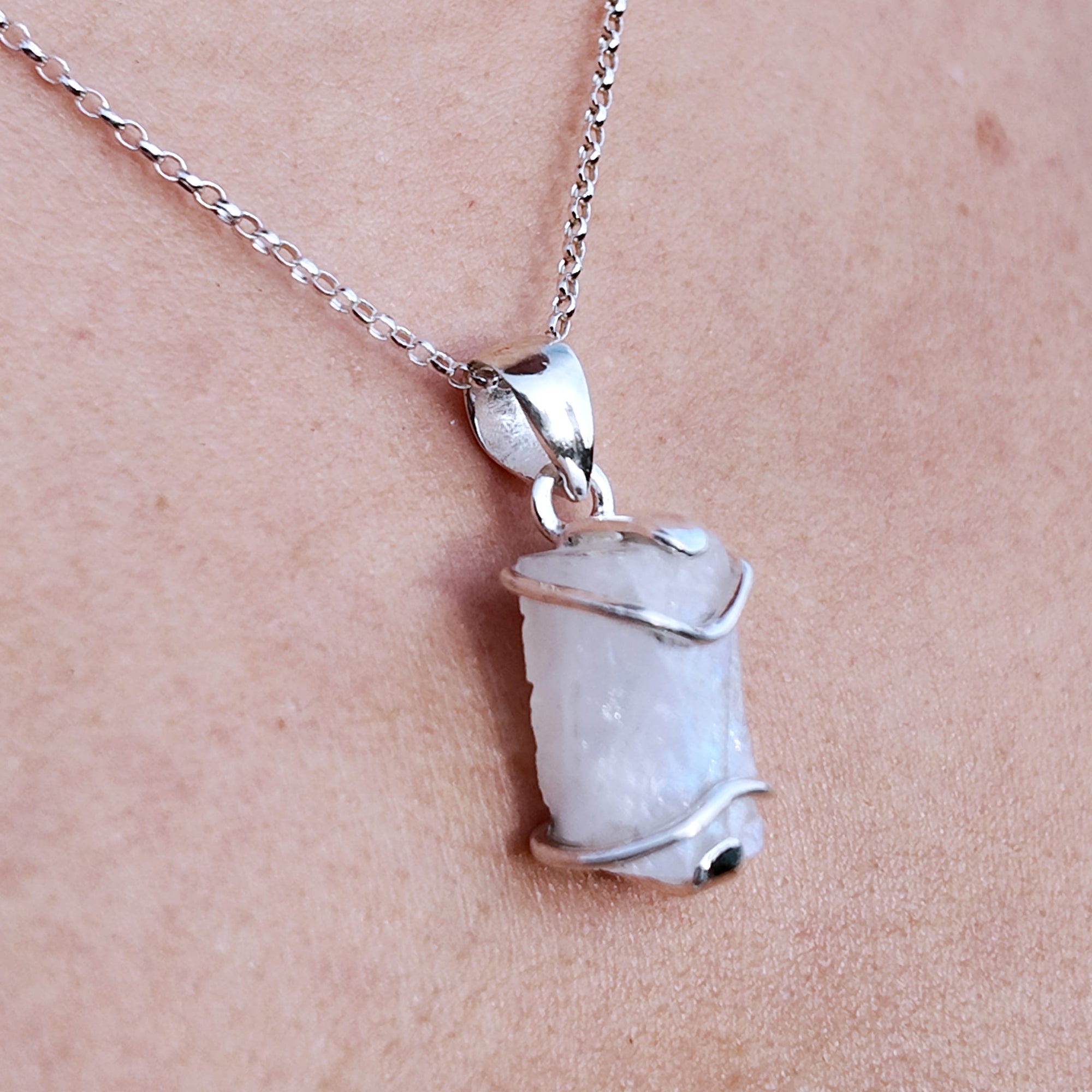 Colgante Piedra Luna - Plata