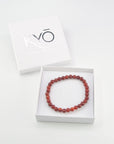 Pulsera Cornalina 6 mm (Goma)