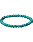 Pulsera Crisocola - bola 6mm (goma)