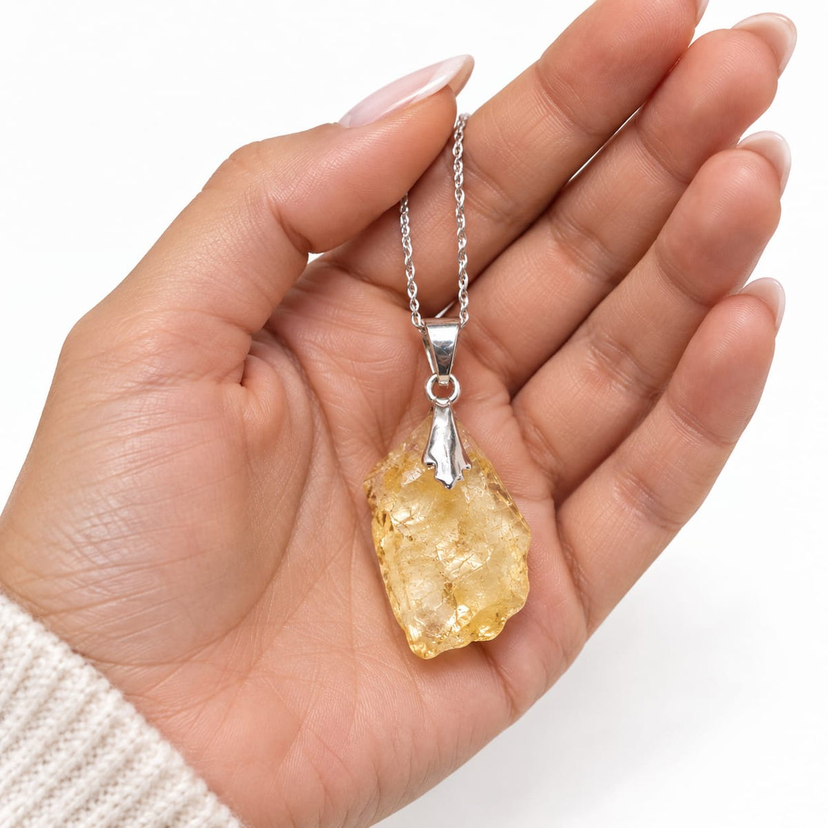 Colgante Cristal de Libia - Plata