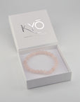 Pulsera Cuarzo Rosa - Bola 6mm (Goma)