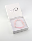 Pulsera Cuarzo Rosa - Semilla (Goma)