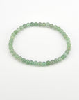 Pulsera Aventurina verde - Bola 4mm (Goma)