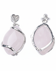 Colgante Cuarzo Rosa - Metal