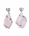 Colgante Cuarzo Rosa - Metal
