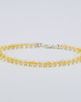 Pulsera Citrino - bola 4 mm - Plata