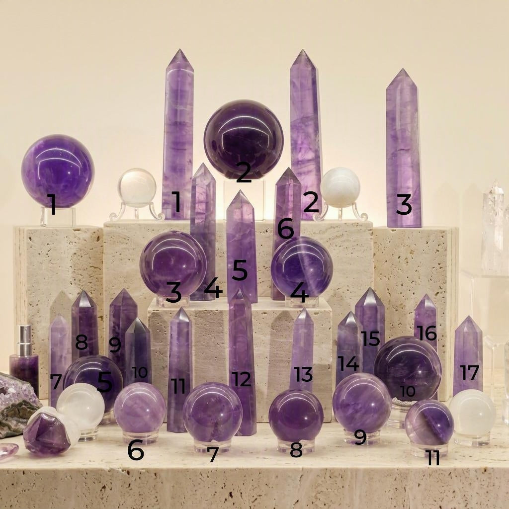 Fluorita lavanda Esferas