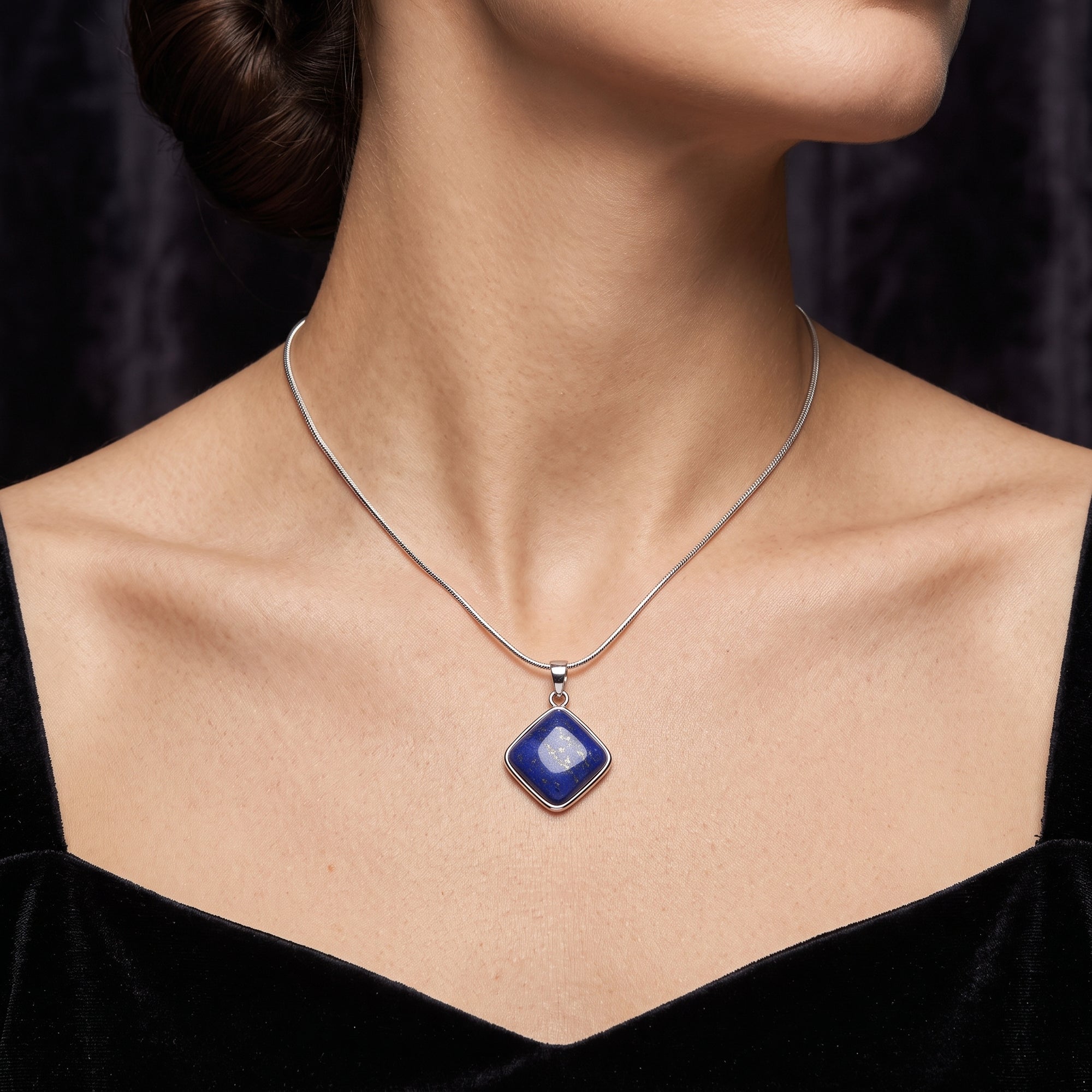 Colgante Lapislazuli rombo