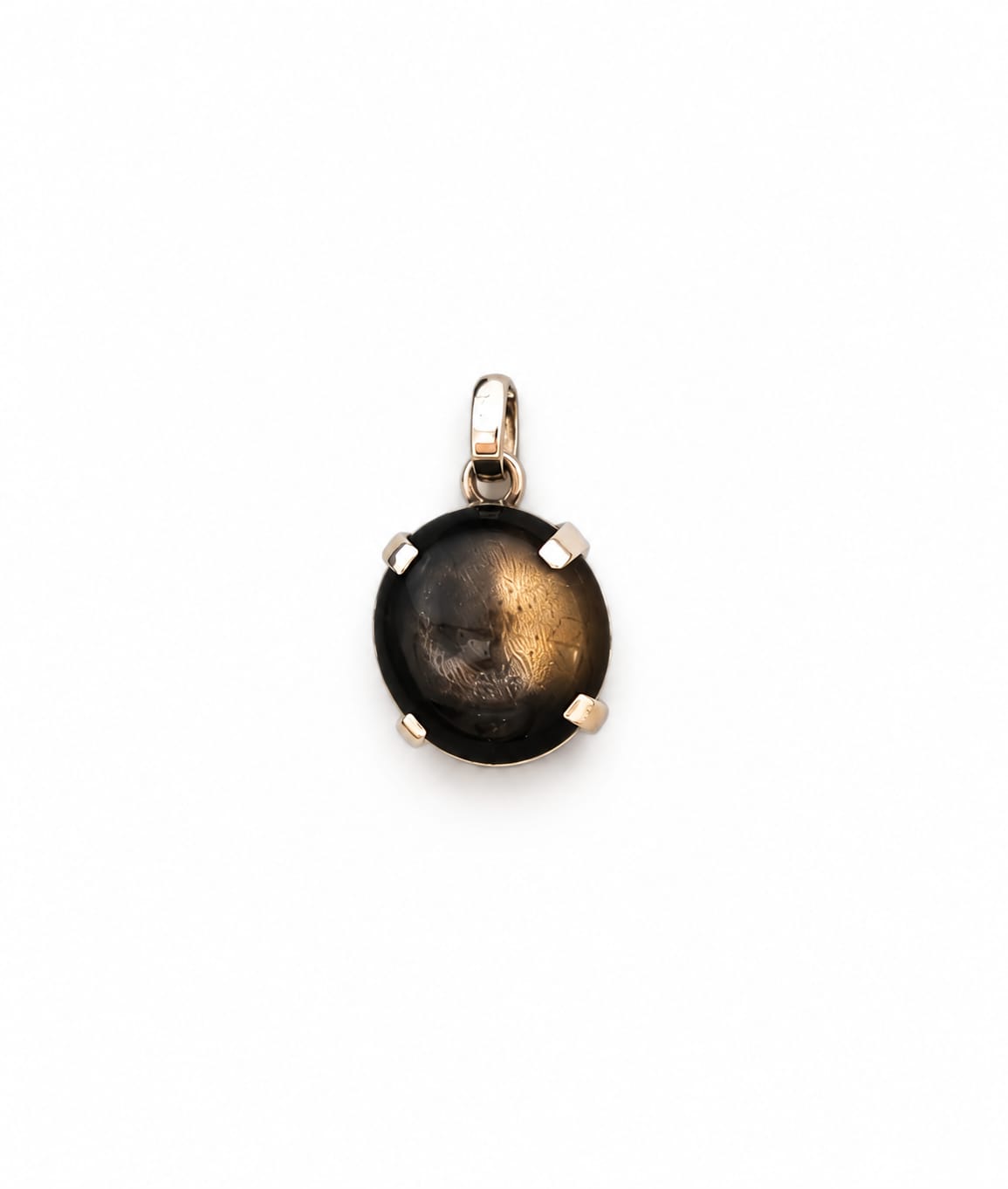 Colgante Piedra Luna Negra - Plata