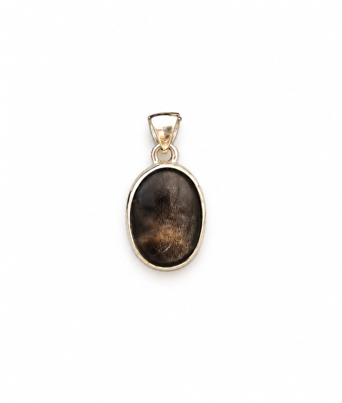 Colgante Piedra Luna Negra - Plata