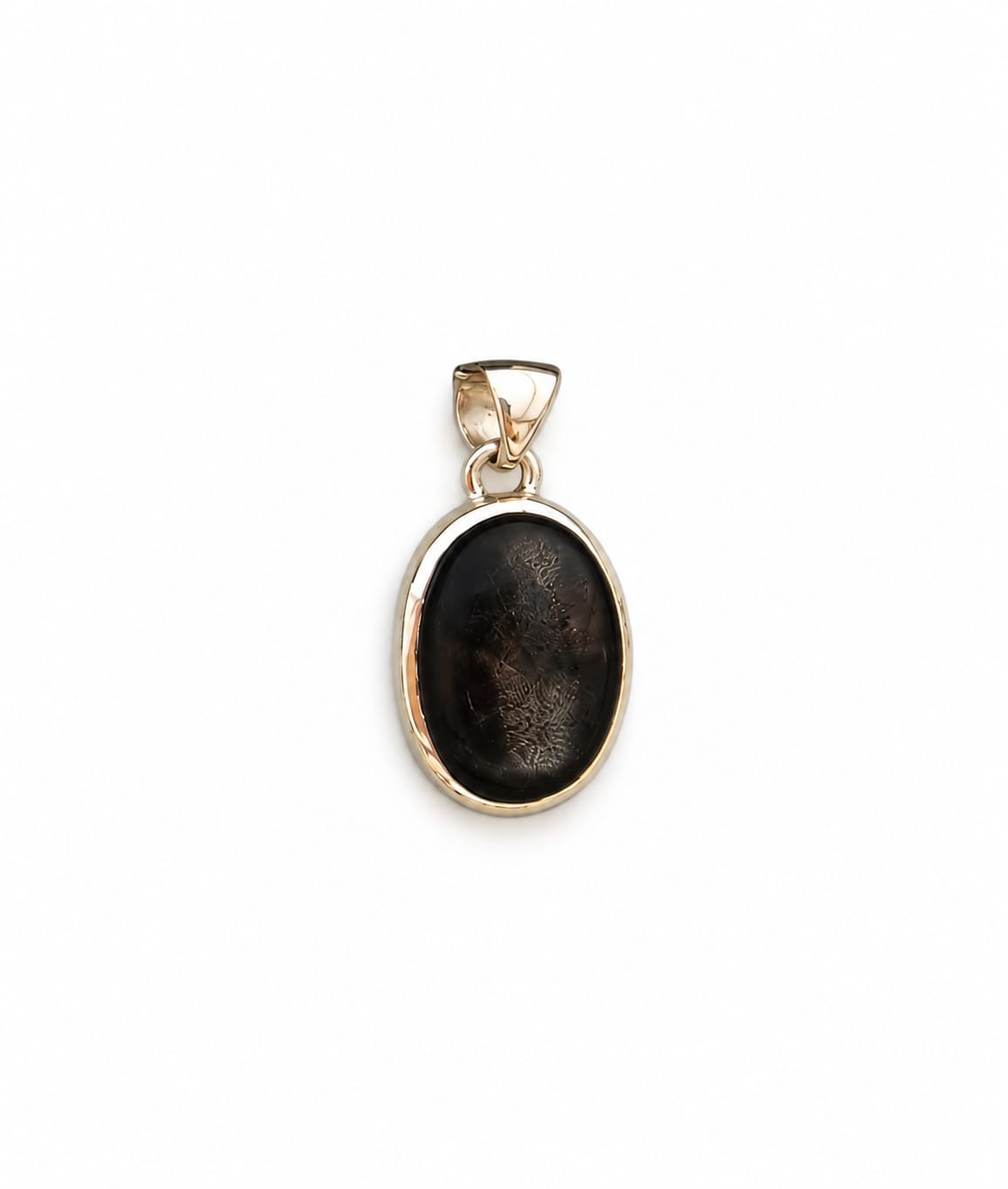 Colgante Piedra Luna Negra - Plata