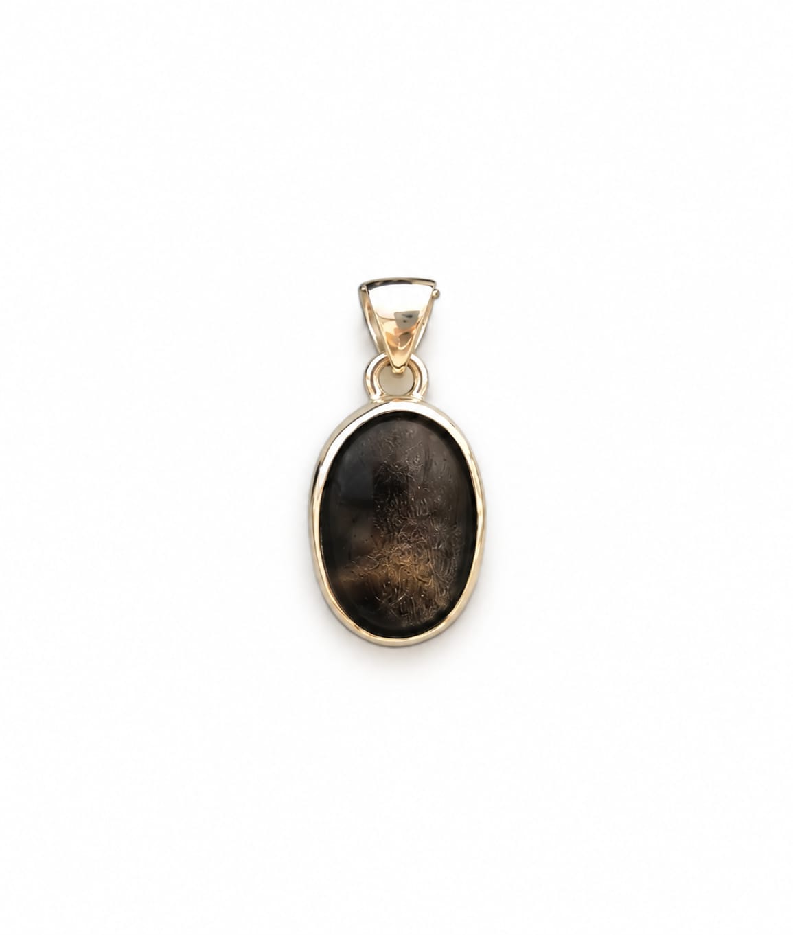 Colgante Piedra Luna Negra - Plata