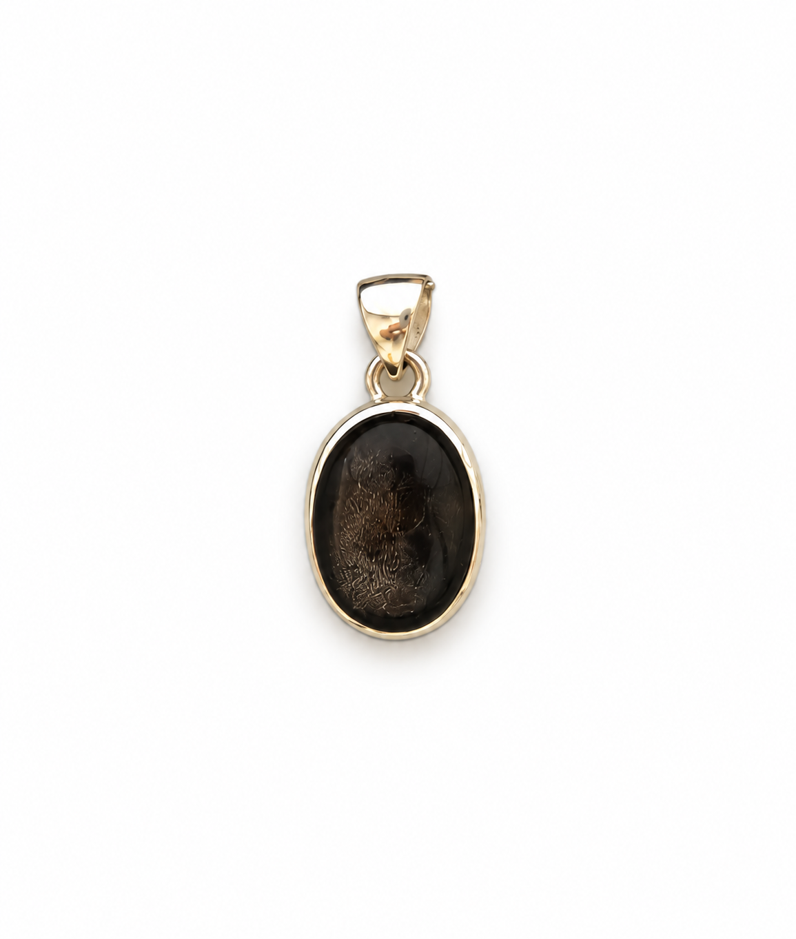 Colgante Piedra Luna Negra - Plata