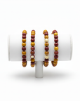 Pulsera Jaspe Mookaita - 6 mm bola goma