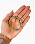 Pulsera Prehnita - Bola 6mm - Goma