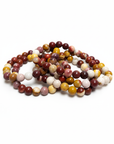 Pulsera Jaspe Mookaita - 6 mm bola goma