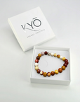 Pulsera Jaspe Mookaita - 6 mm bola goma