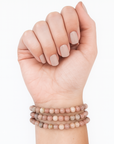 Pulsera Rodocrosita - Bola 6mm - Goma