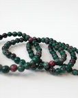 Pulsera Rubí Zoisita - 6mm- Goma