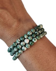 Pulsera Ágata Árbol - bola 6mm (goma)