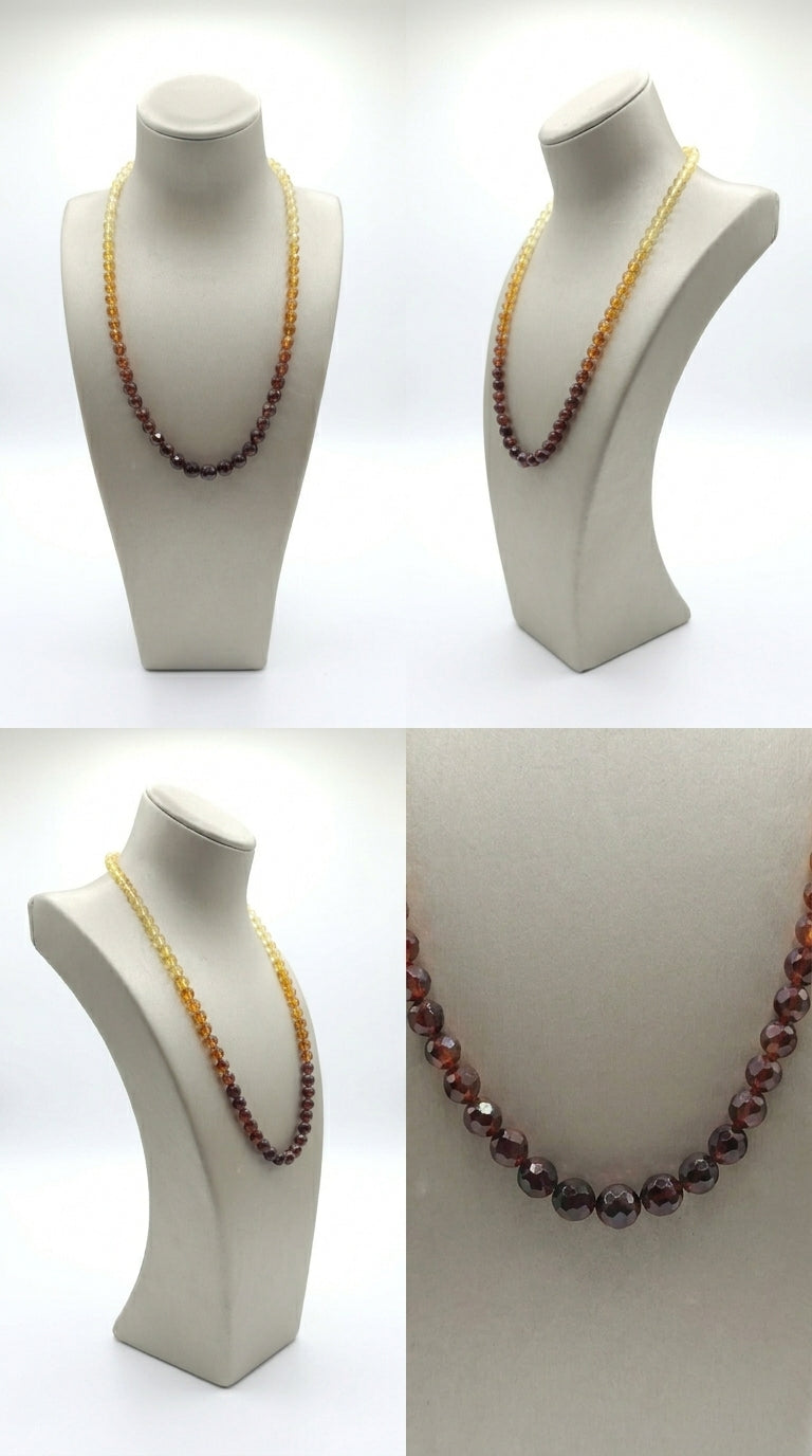 Collar Ambar Facetado