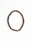 Pulsera Rodonita Veta Negra- Bola 4 mm (Goma)