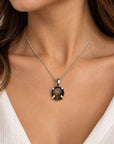 Colgante Piedra Luna Negra - Plata