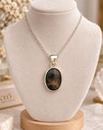 Colgante Piedra Luna Negra - Plata